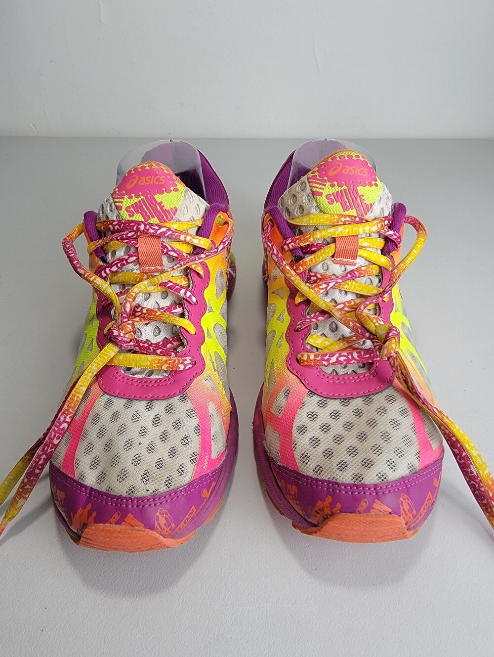 Asics Gel Noosa Tri 9 Multicolor Bright Running Shoes T458N Women's Size 8.5